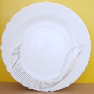 سرویس غذاخوری 25 پارچه لئون اوپال طرح شمل طلایی گرد کنگره